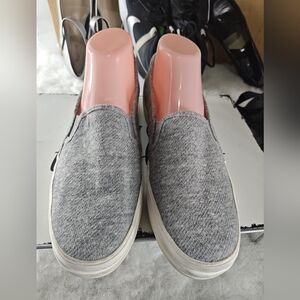 KEDS Women's Shoes Size 11;Gray Double Decker Canvas Slip On Sneakers